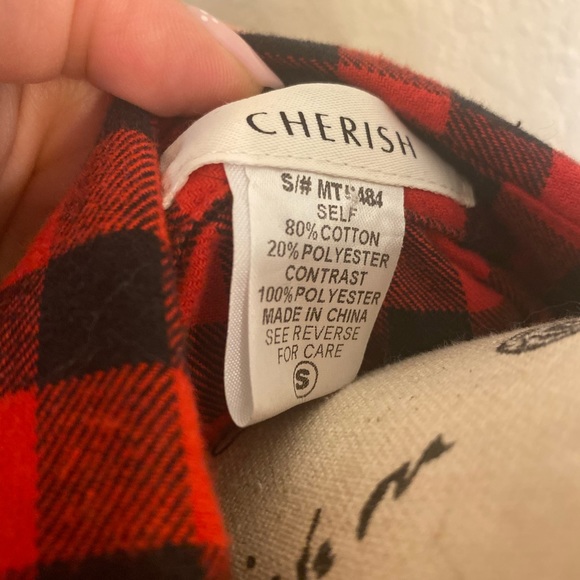 Cherish Red & Black Plaid Button Down Shirt - Picture 5 of 5